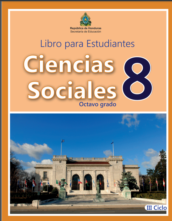 Libro de Ciencias Sociales Octavo 8 Grado de Honduras
